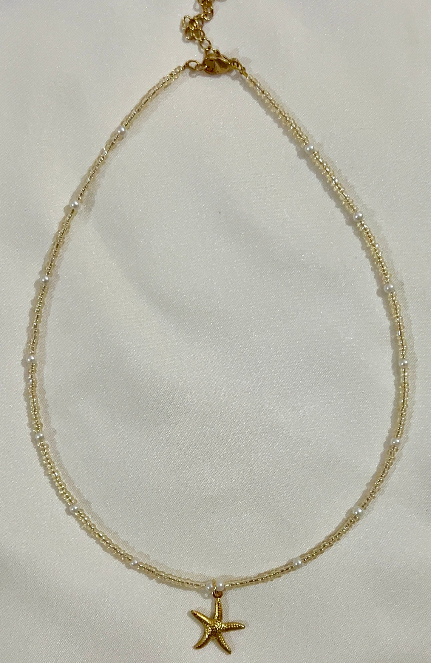 champagne starfish necklace