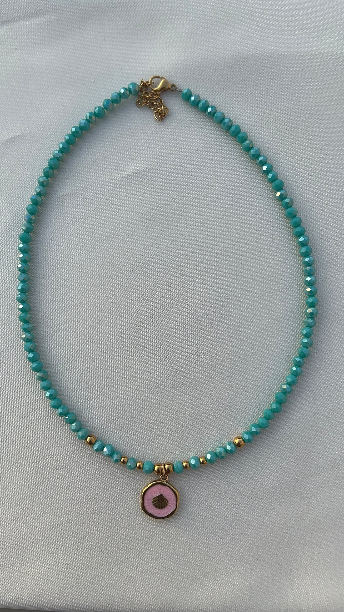 pink shell necklace