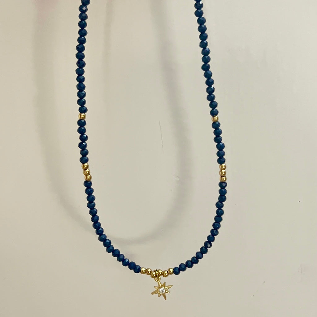 blue starburst necklace