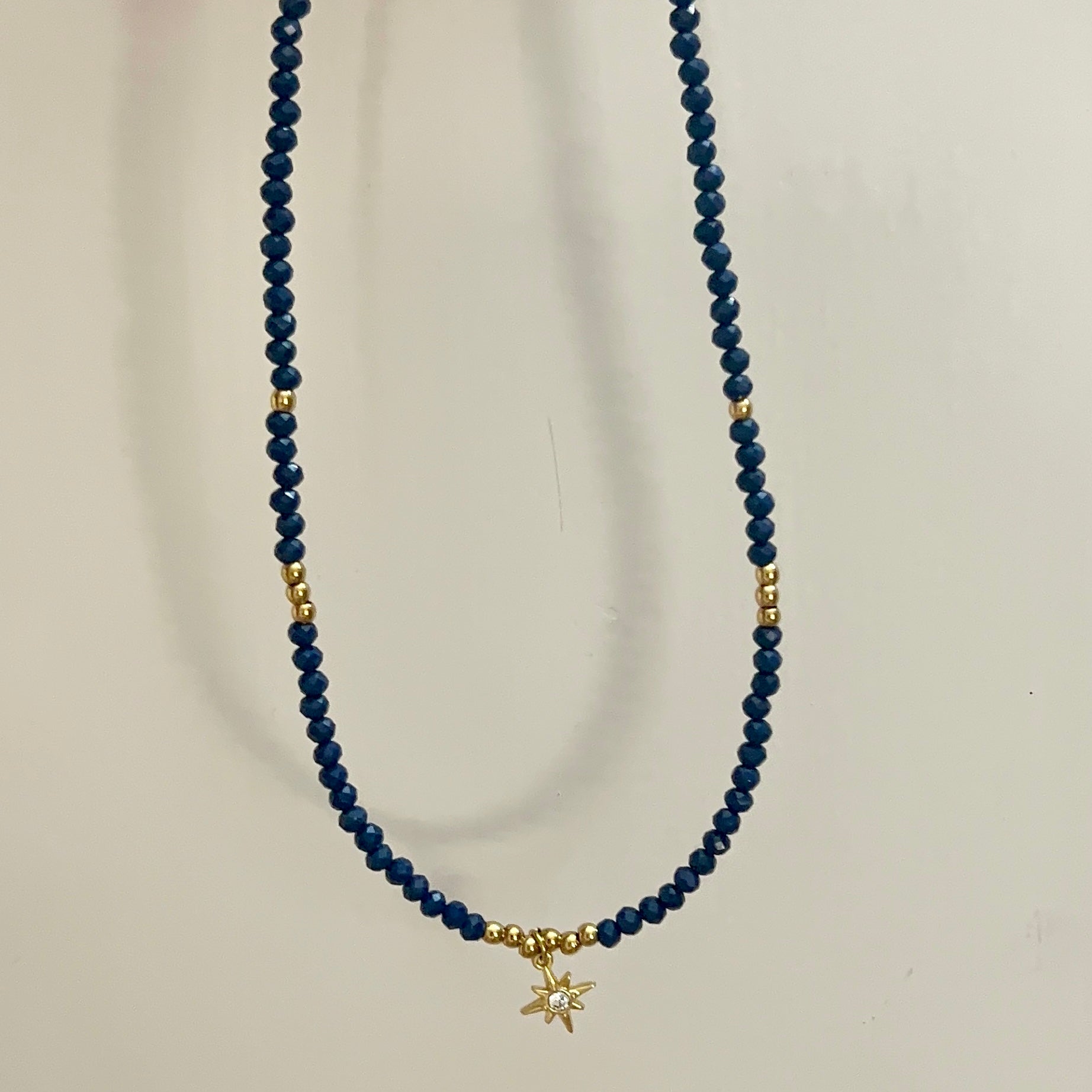 blue starburst necklace