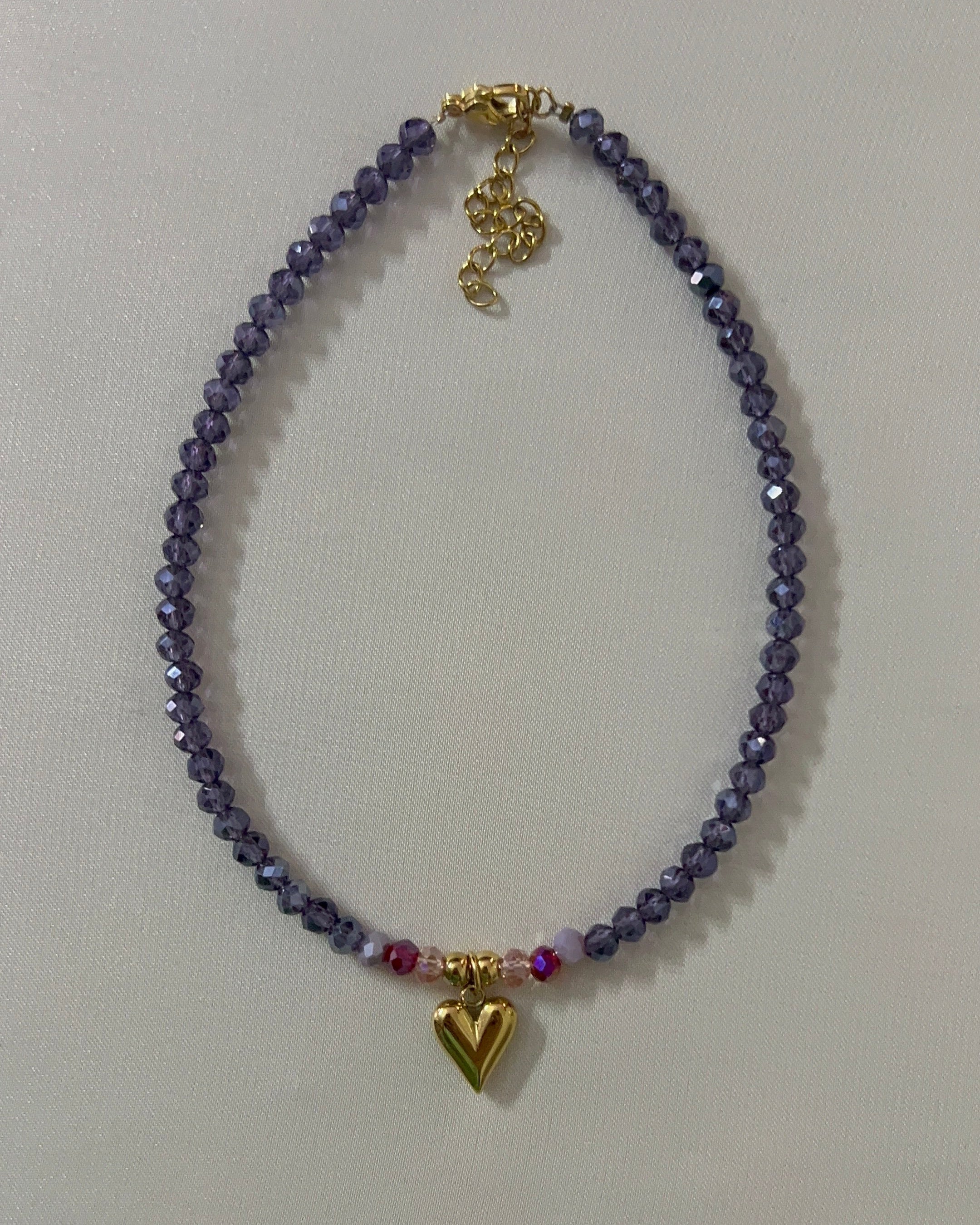 purple heart necklace