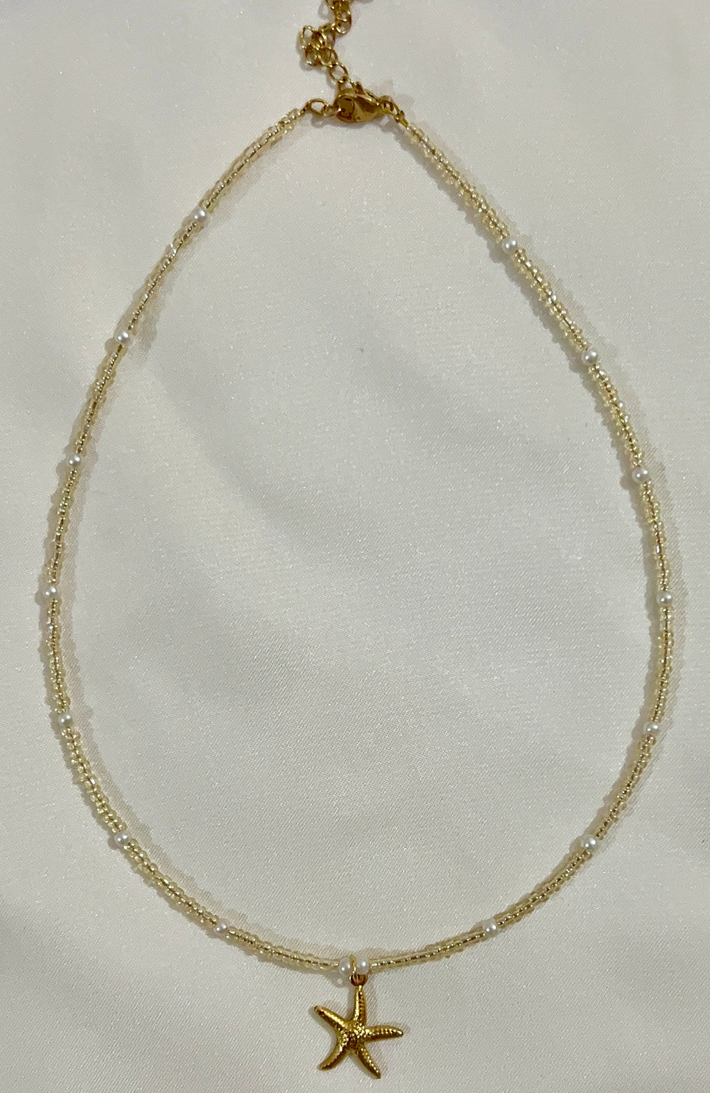 champagne starfish necklace