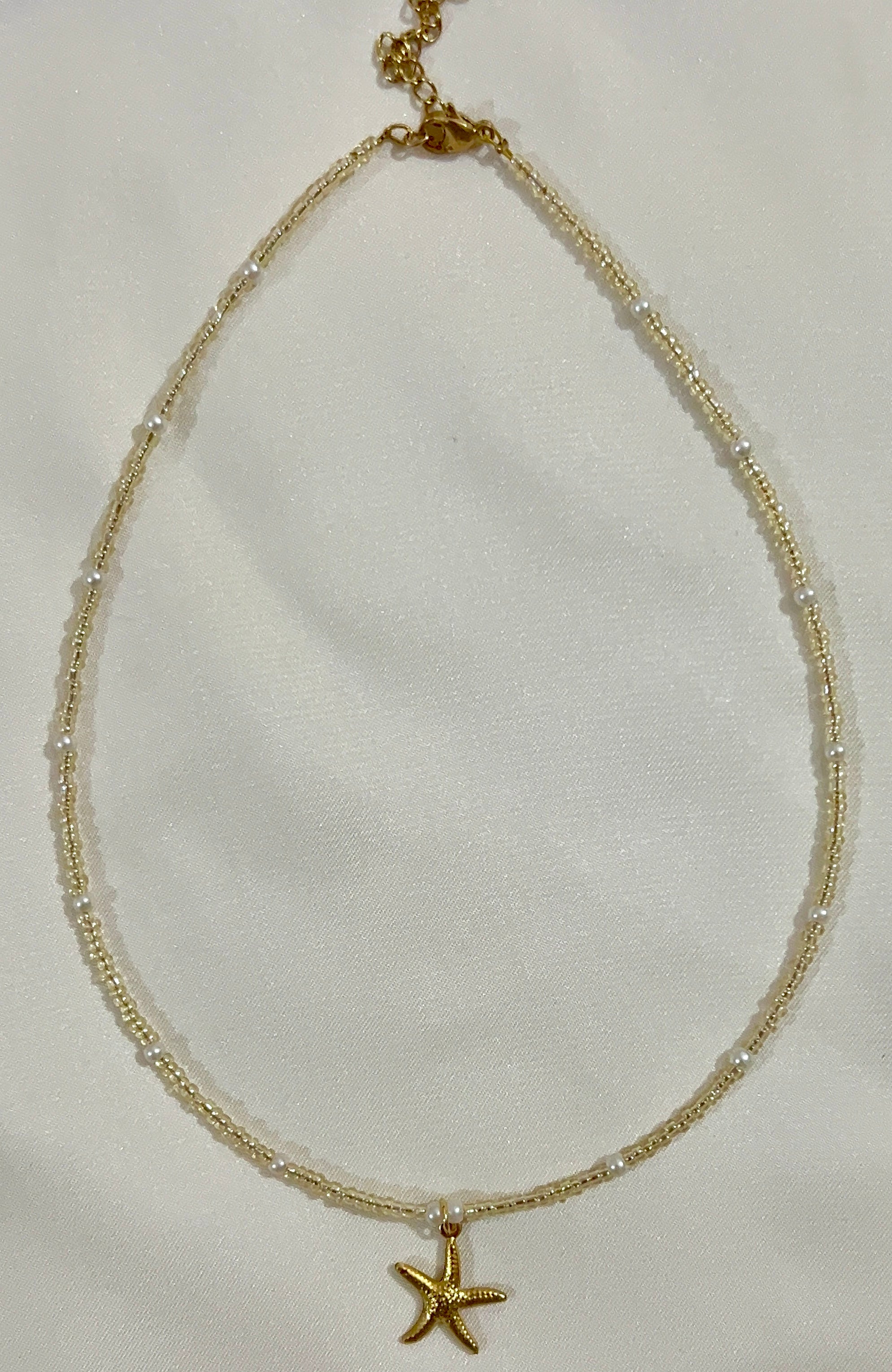 champagne starfish necklace