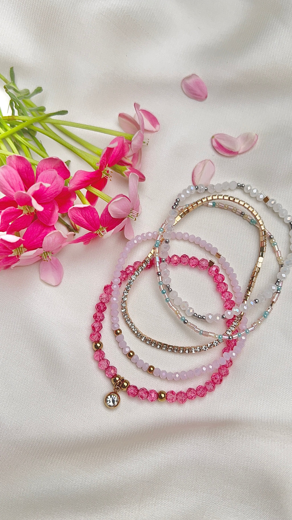 spring stack (5 stretchy bracelets)
