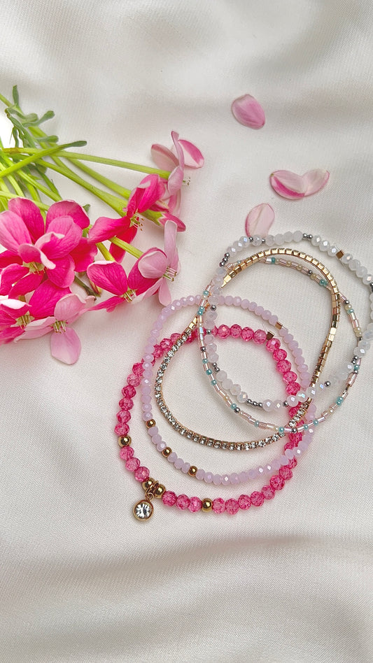 spring stack (5 stretchy bracelets)