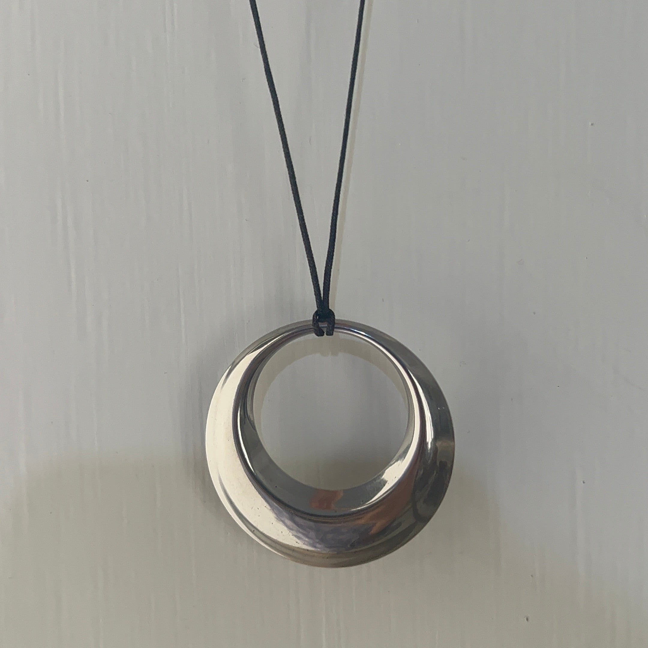 adjustable silver charm necklace