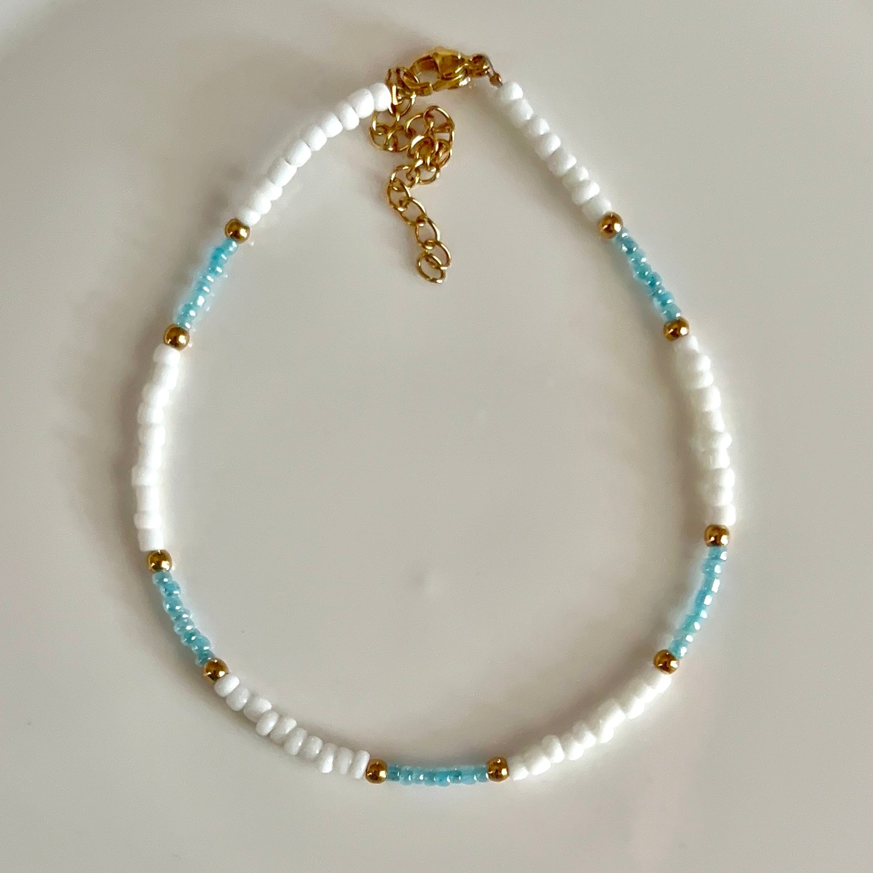 beachy blue anklet