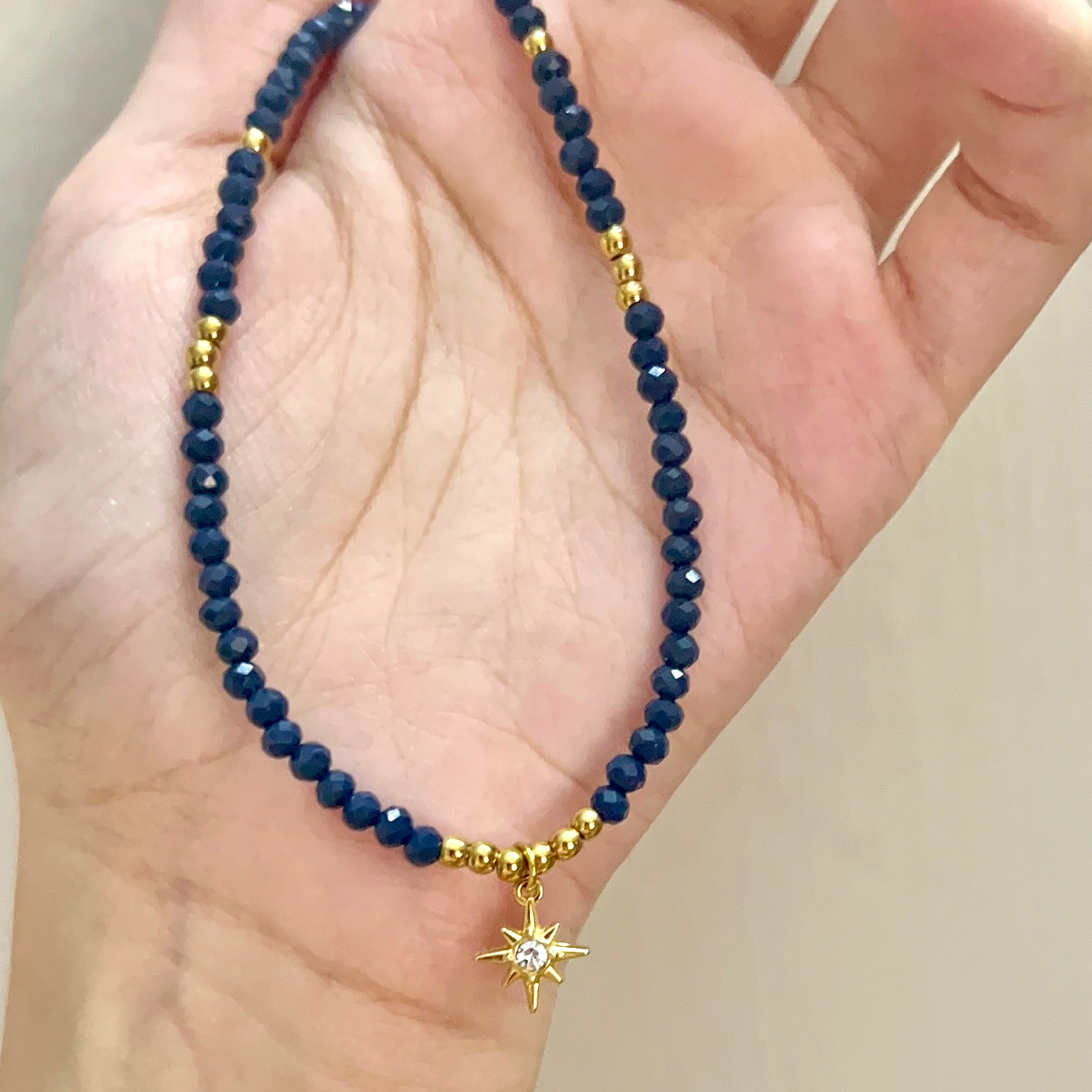 blue starburst necklace