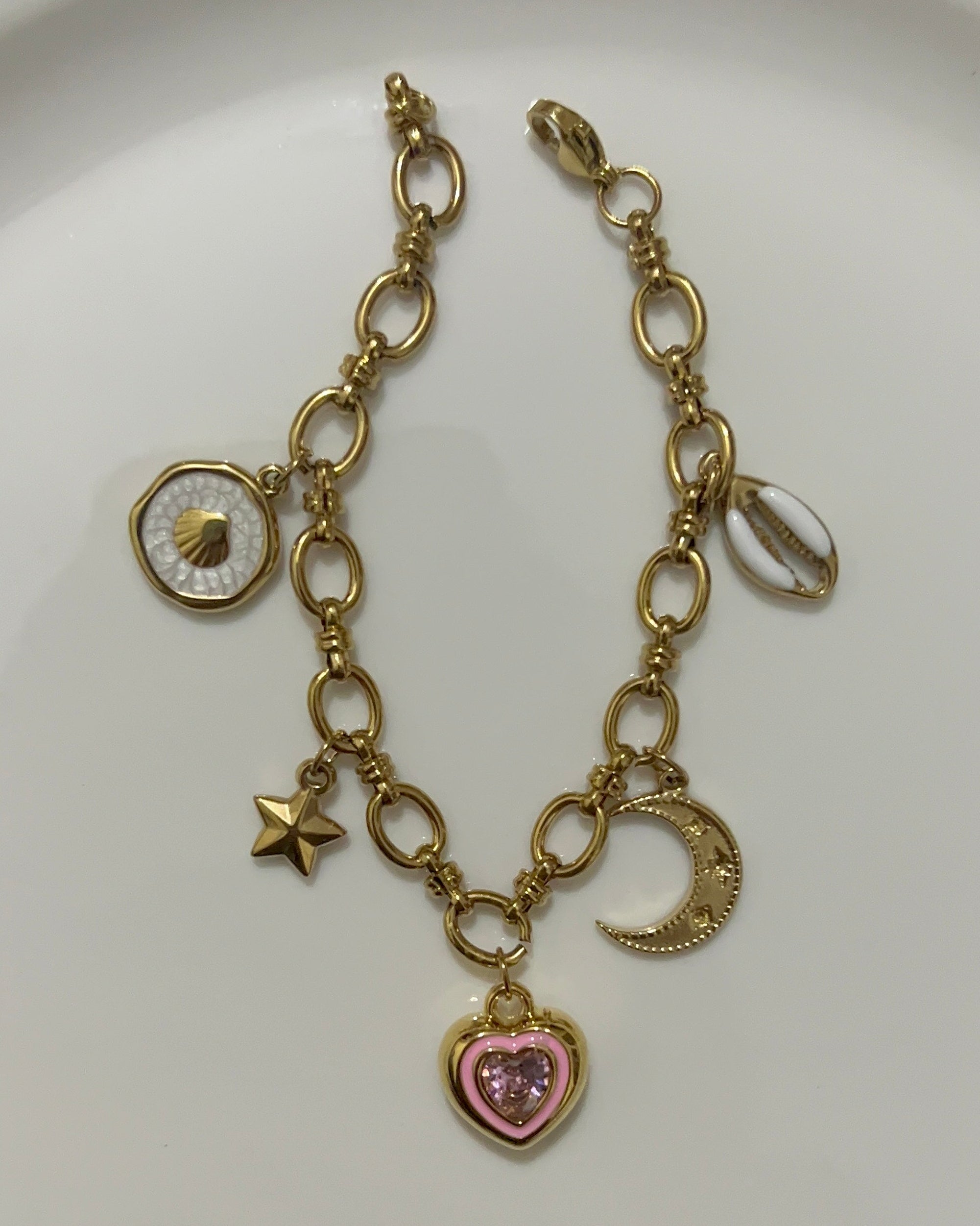 stainless charm bracelet