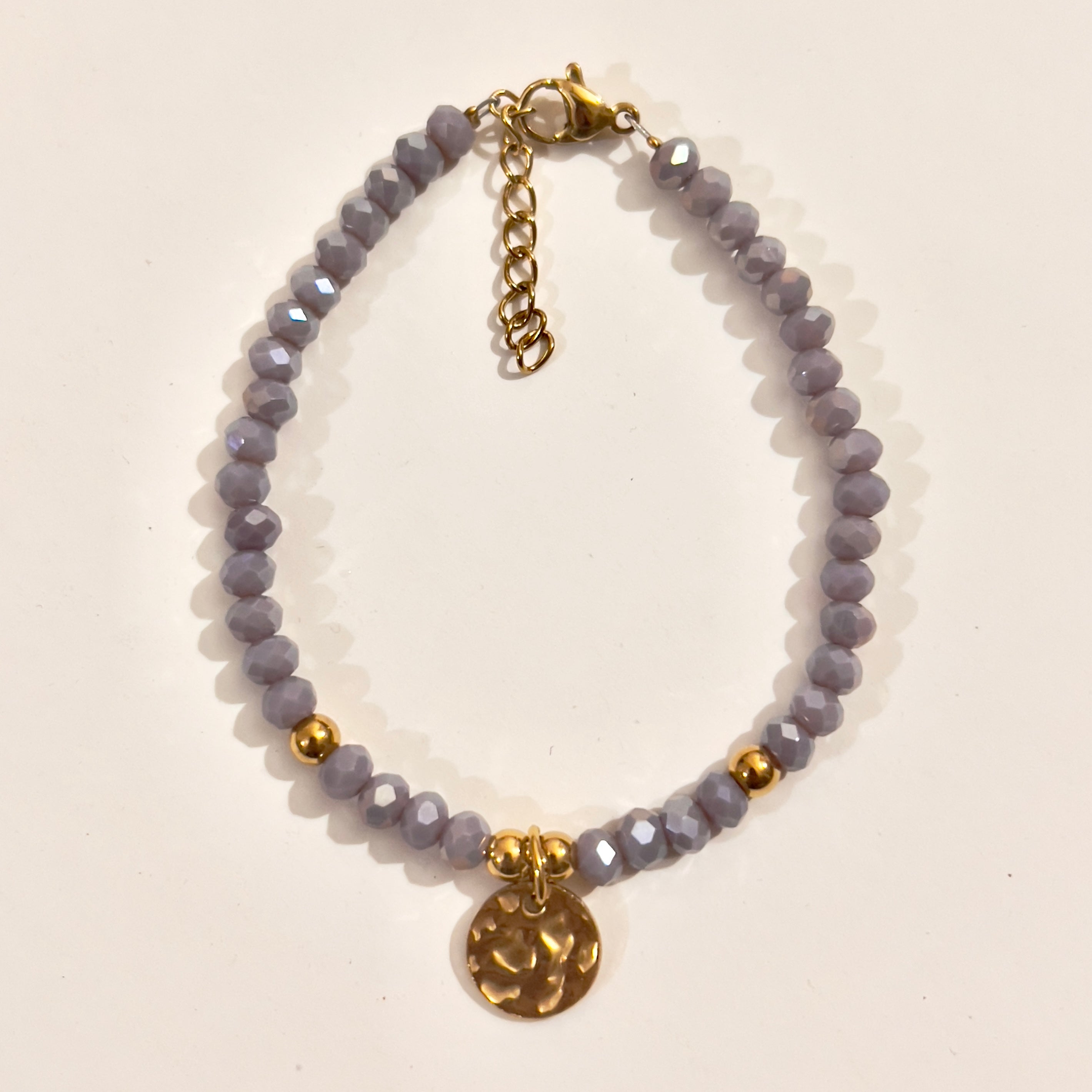 purple coin bracelet