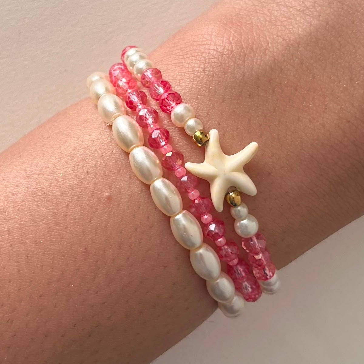 pink starfish stack