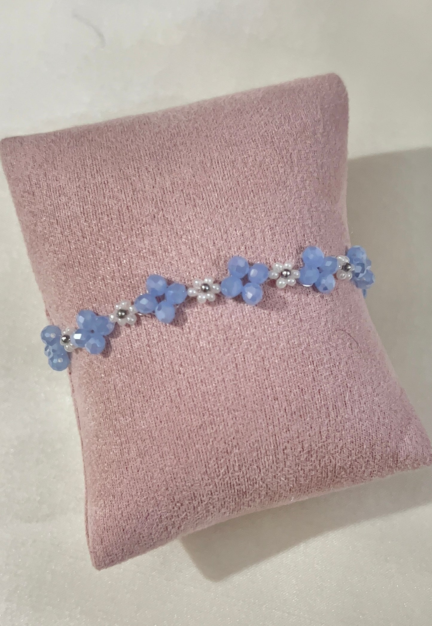 blue flower bracelet