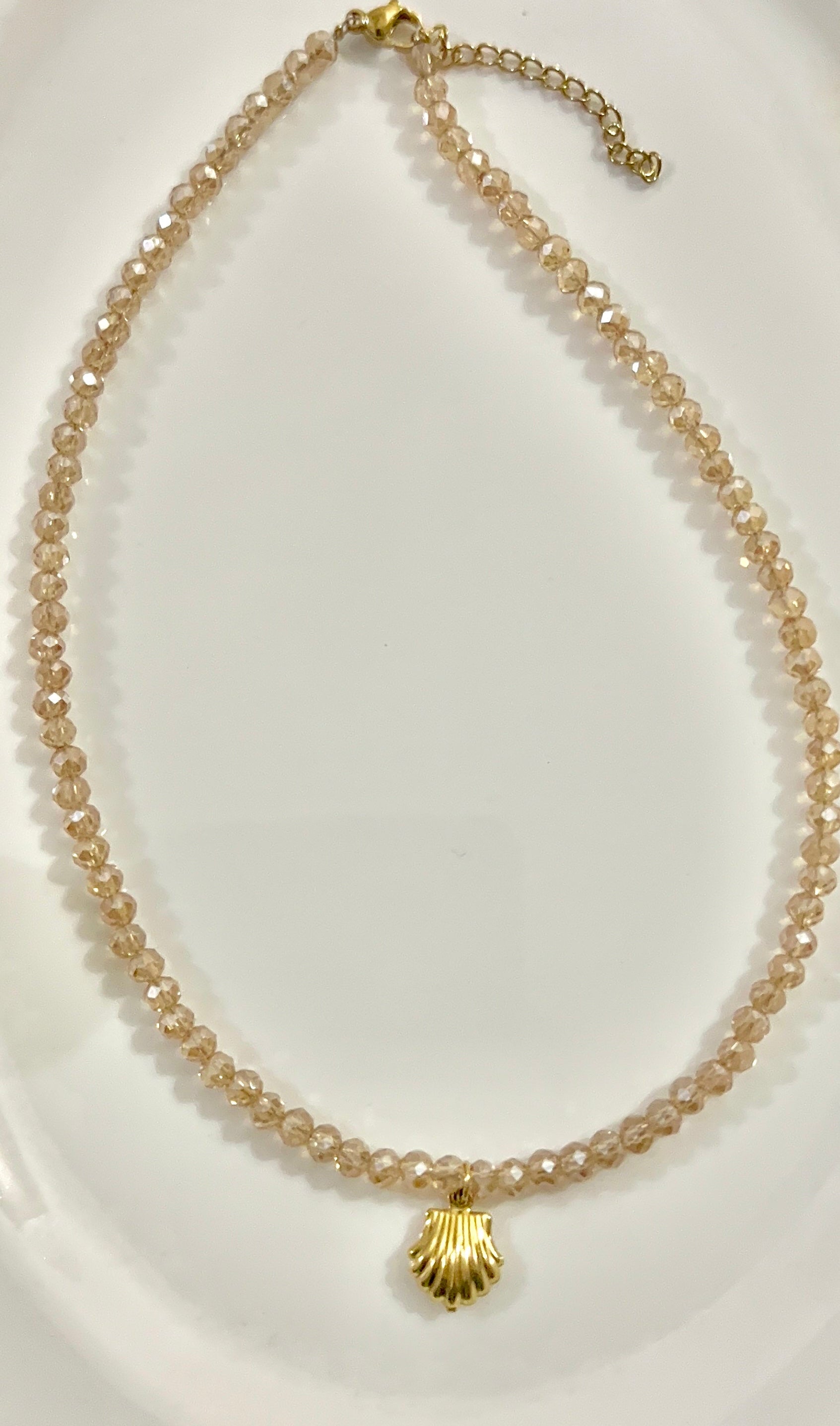champagne shell necklace