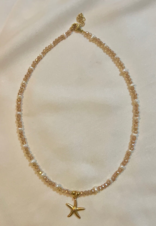 golden hour starfish necklace