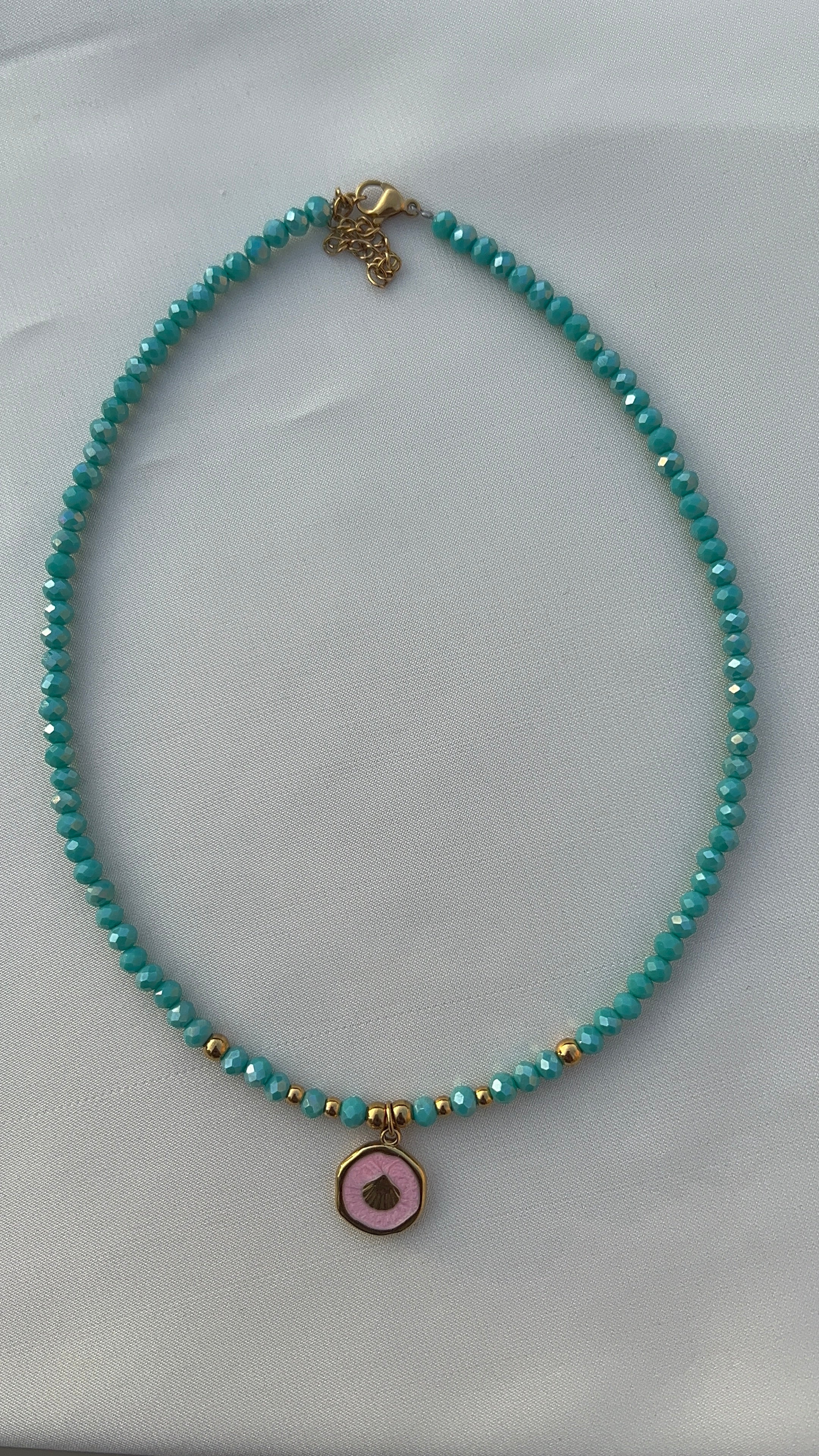 pink shell necklace
