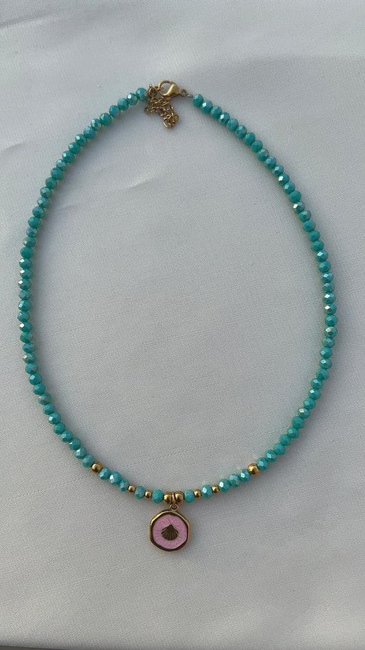 pink shell necklace