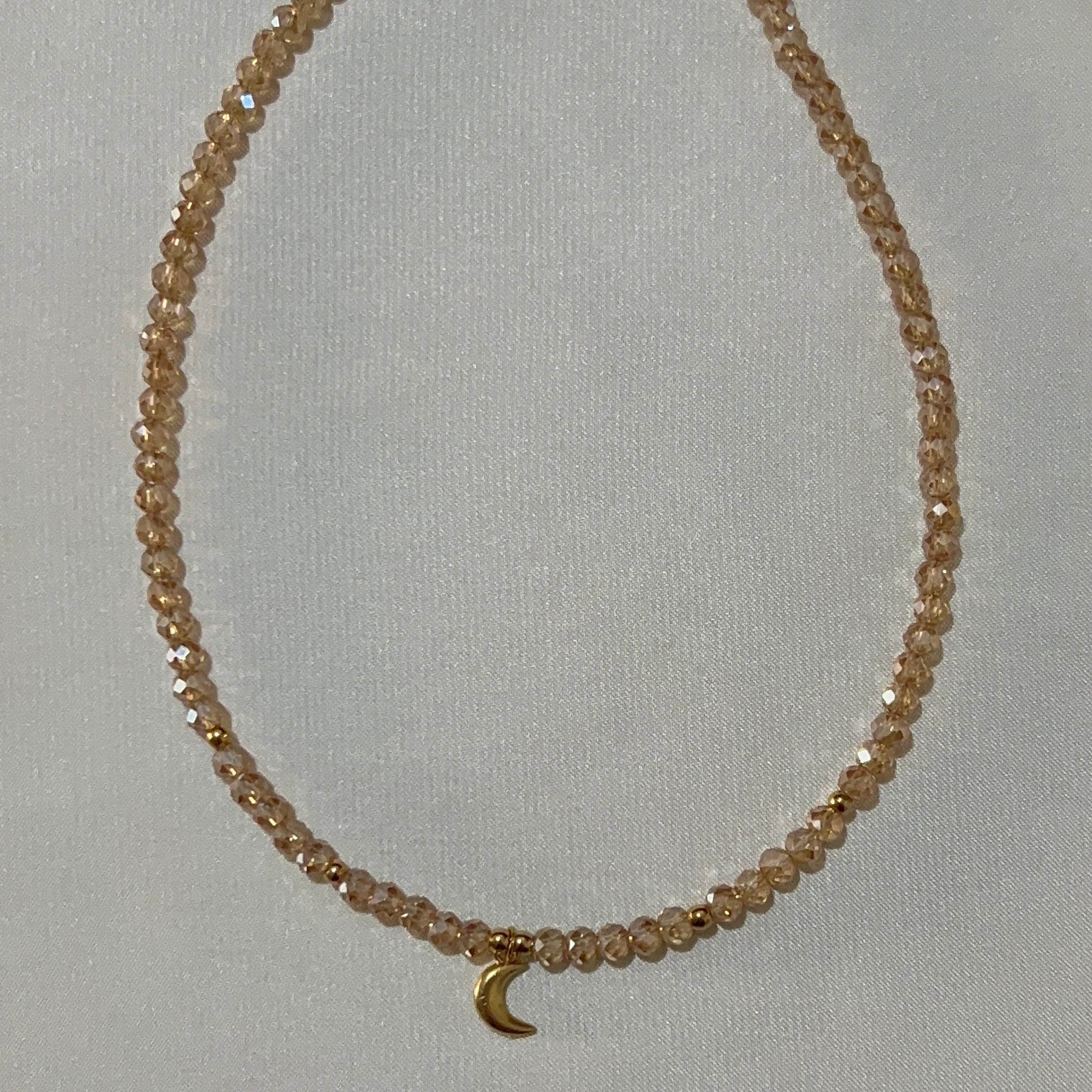 gold crescent necklace