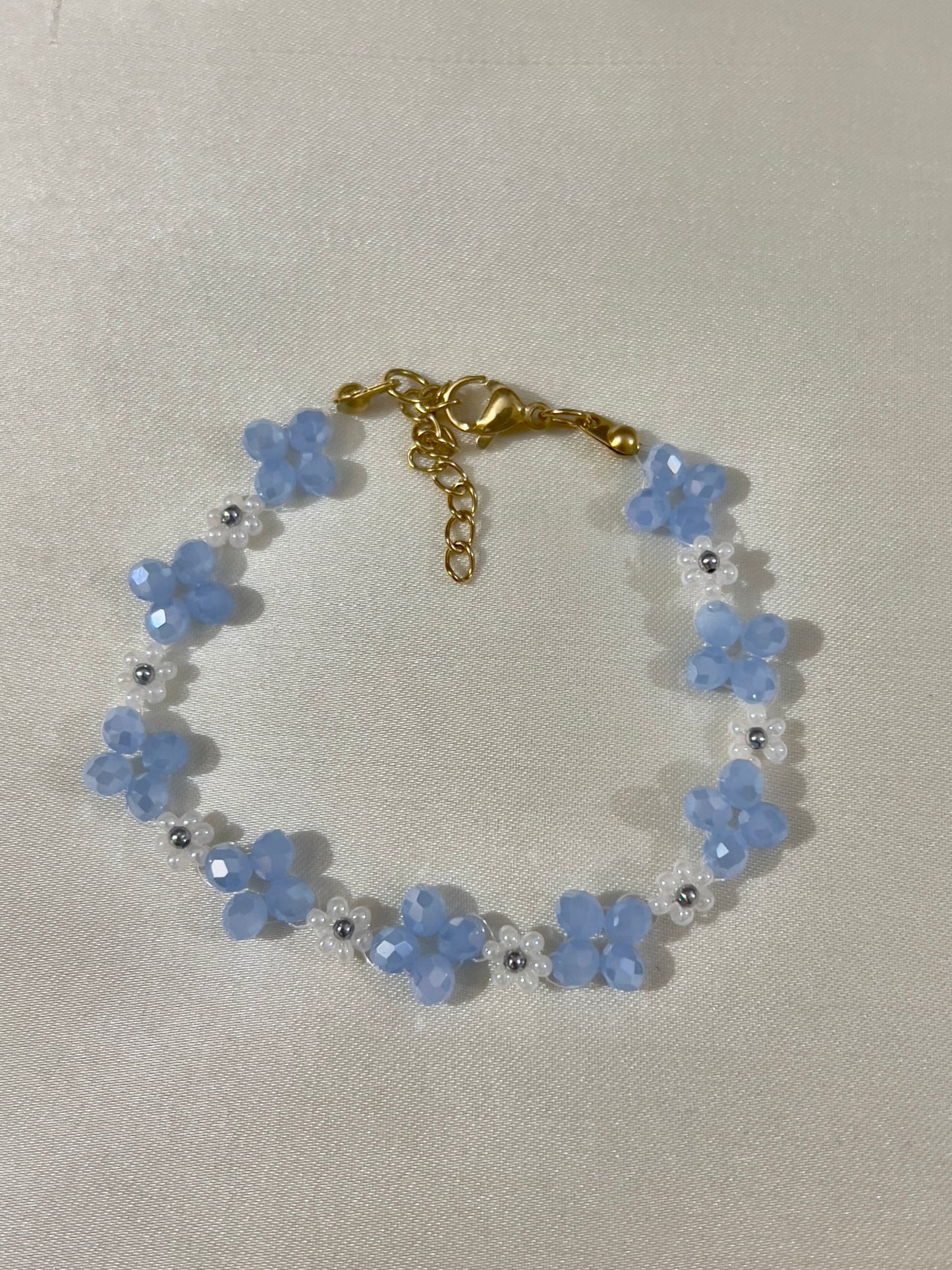 blue flower bracelet