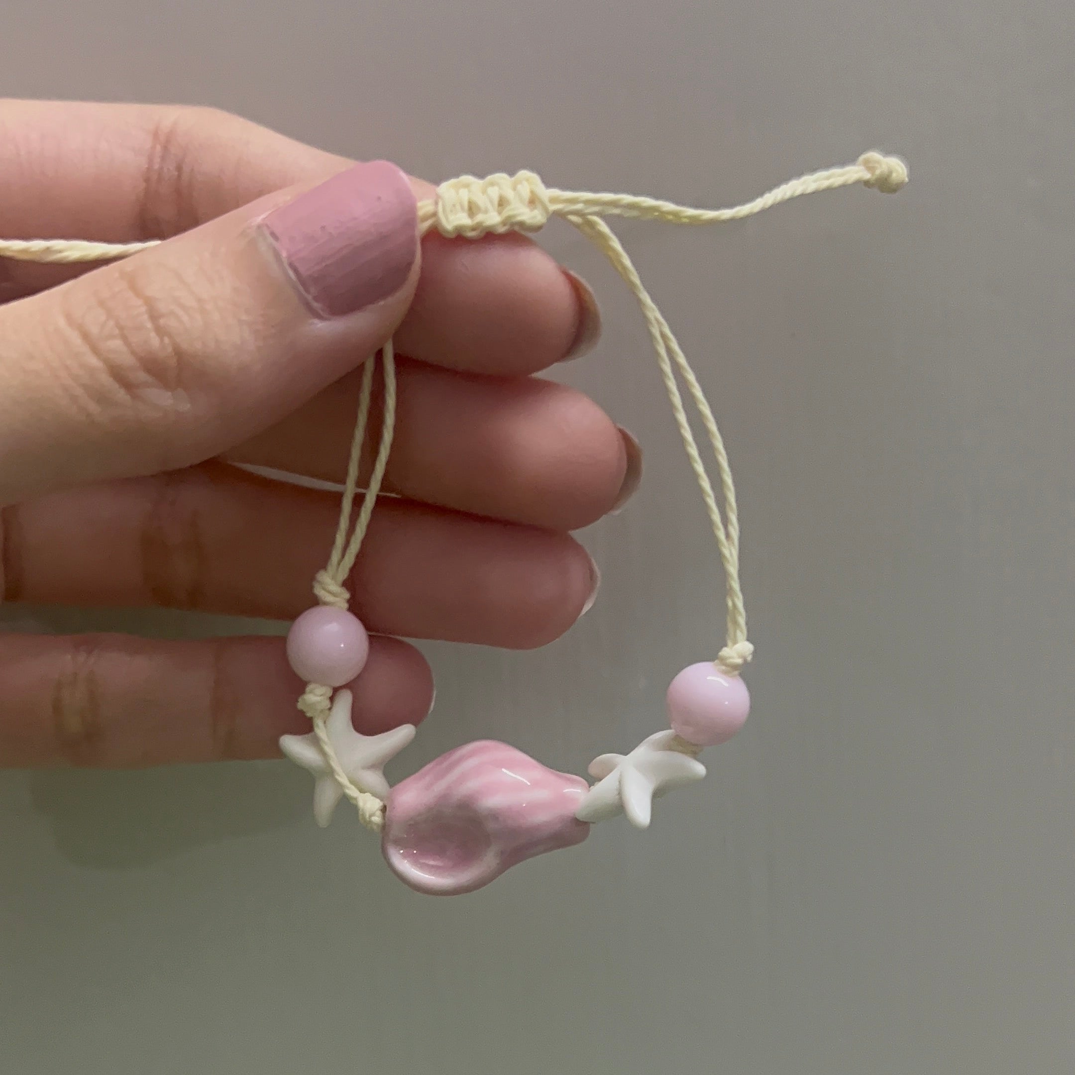 adjustable seashell bracelet