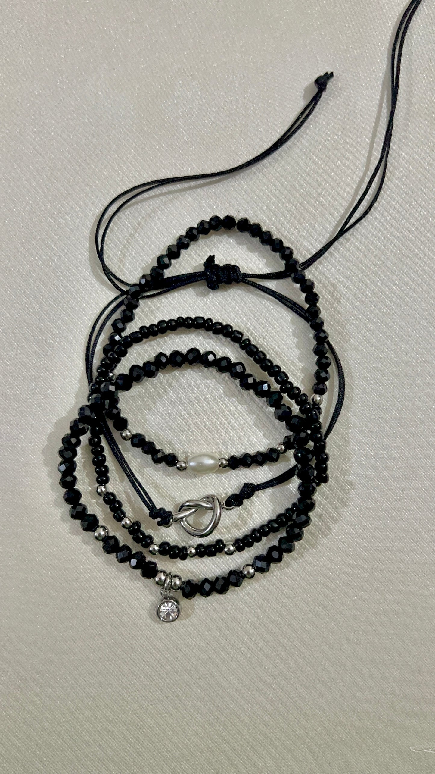 black bracelet stack