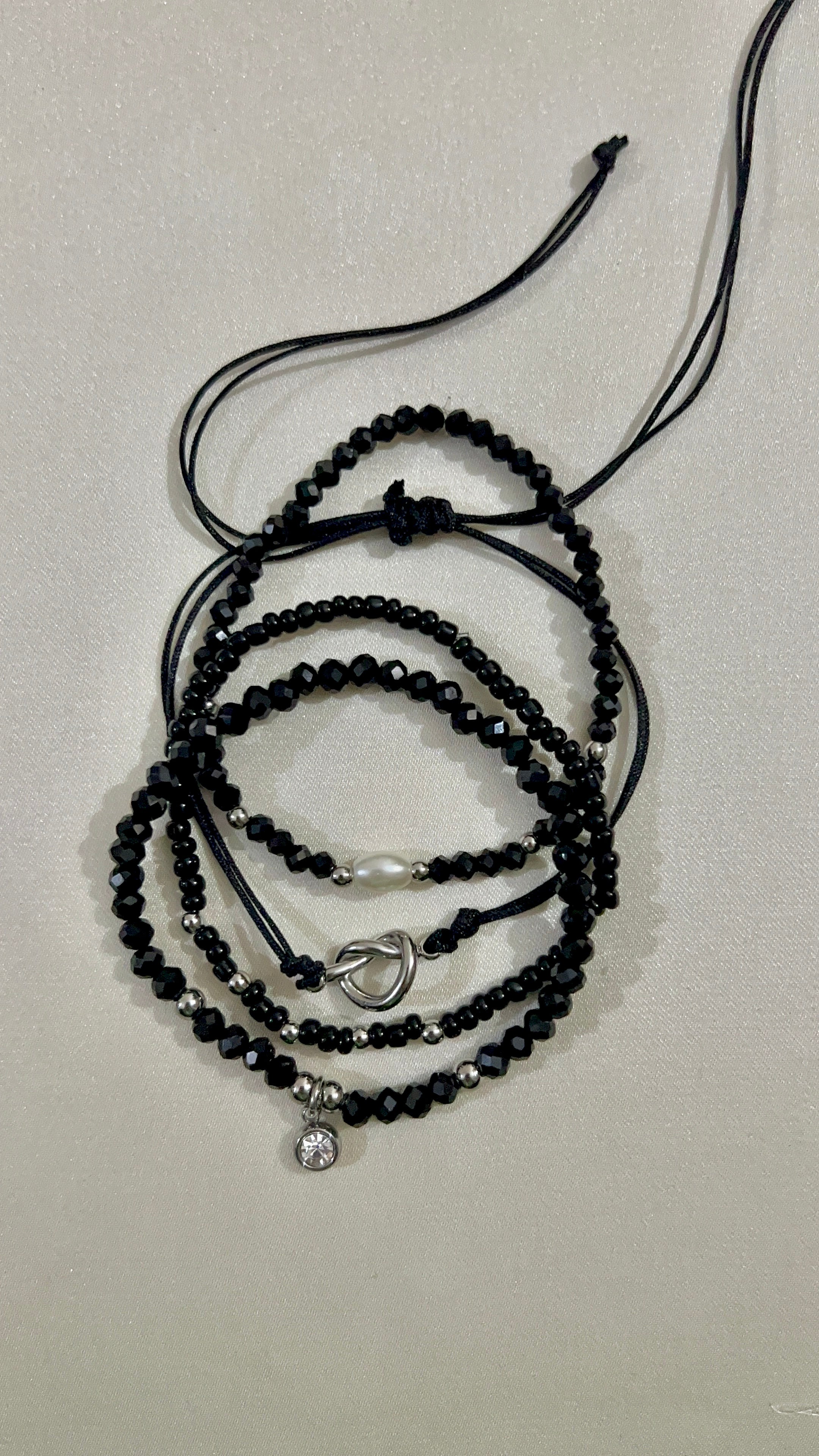 black bracelet stack