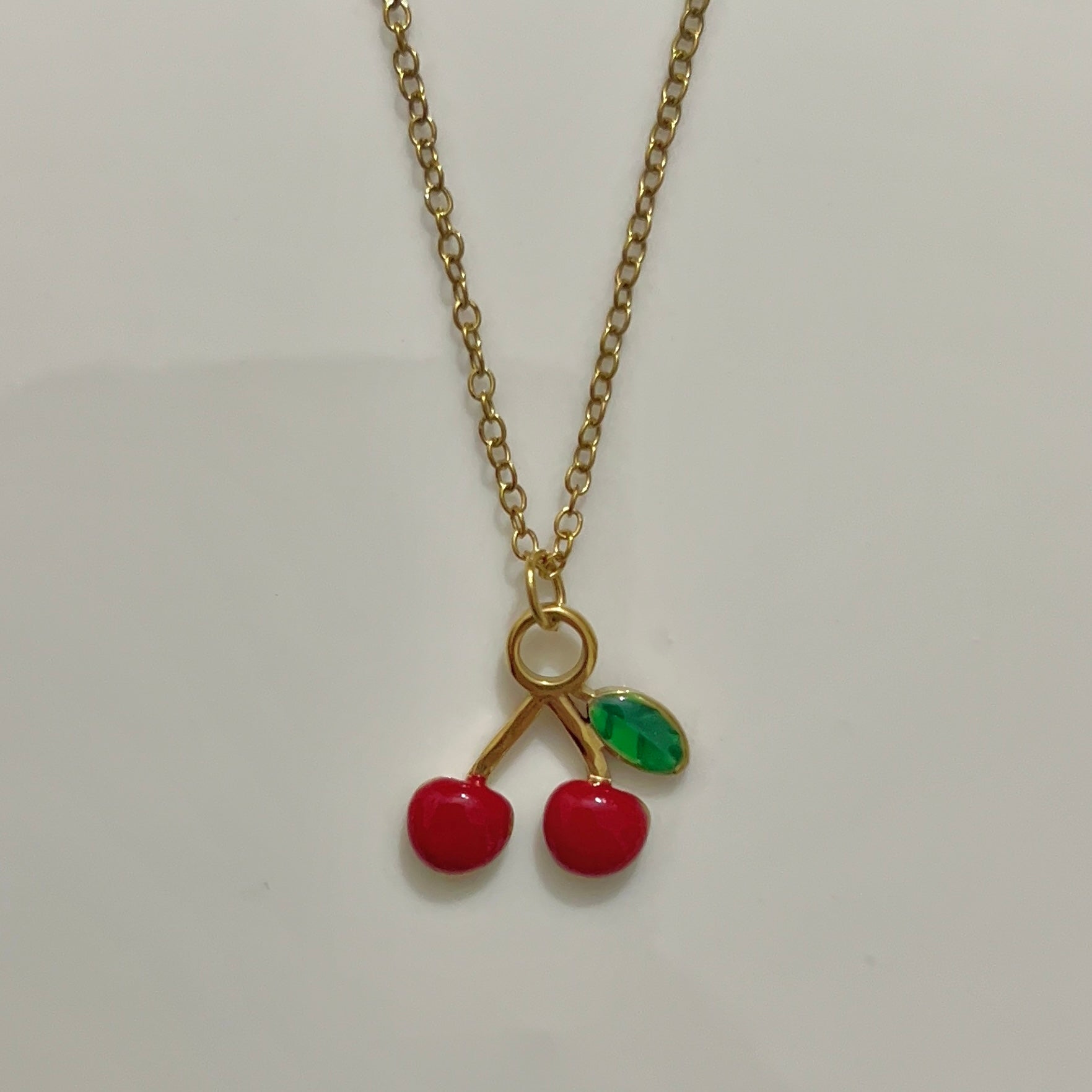 cherry necklace-stainless