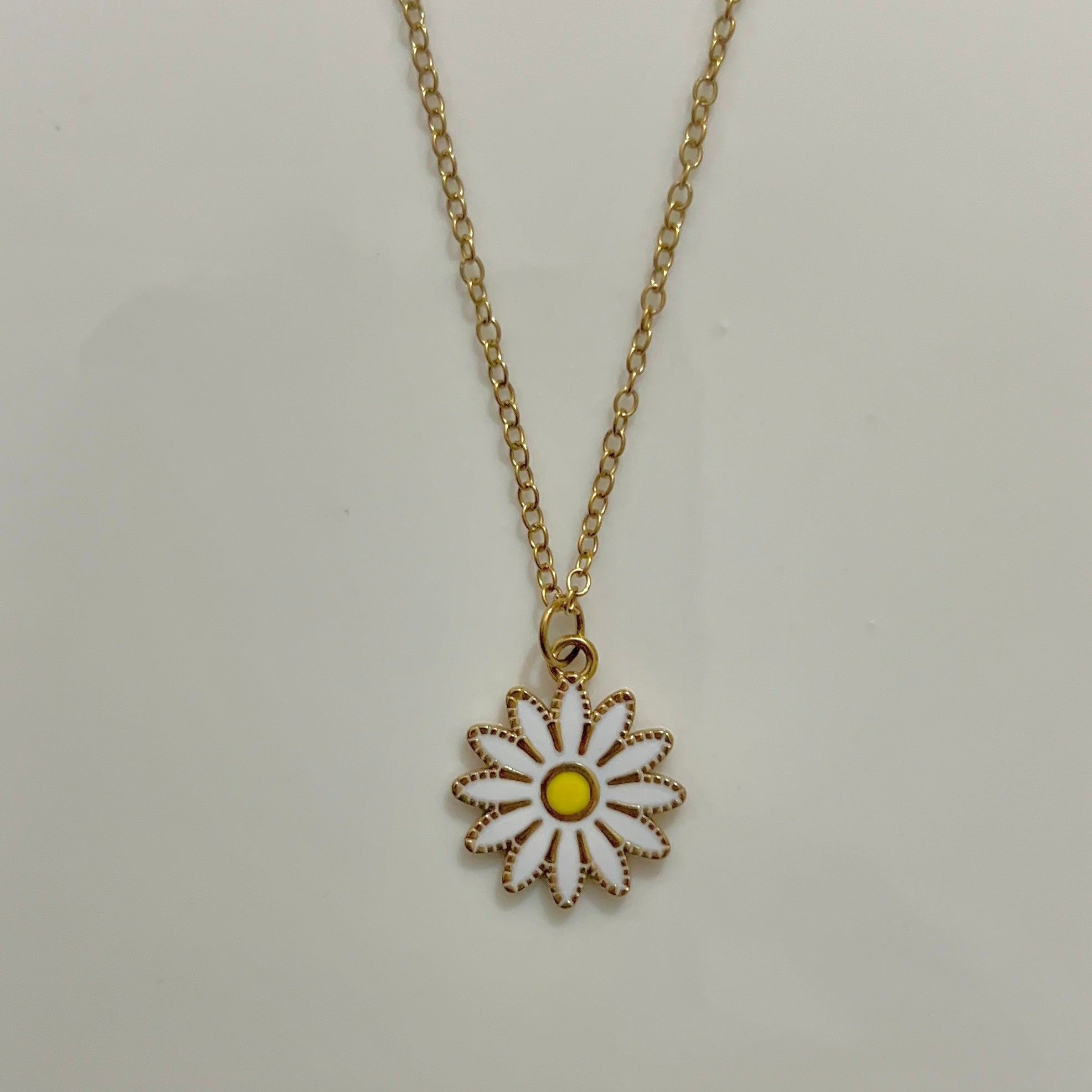 daisy necklace-stainless