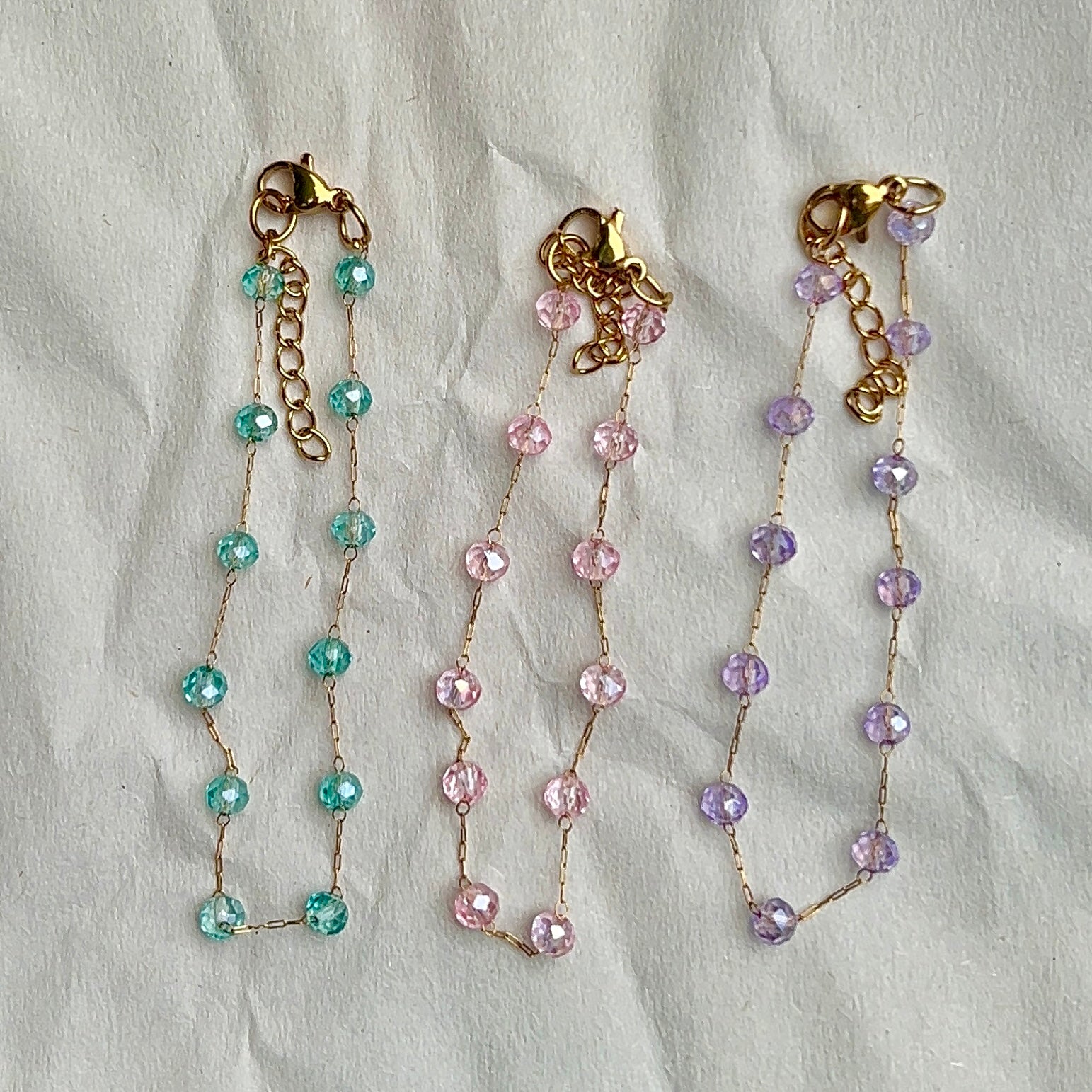beaded chain bracelets