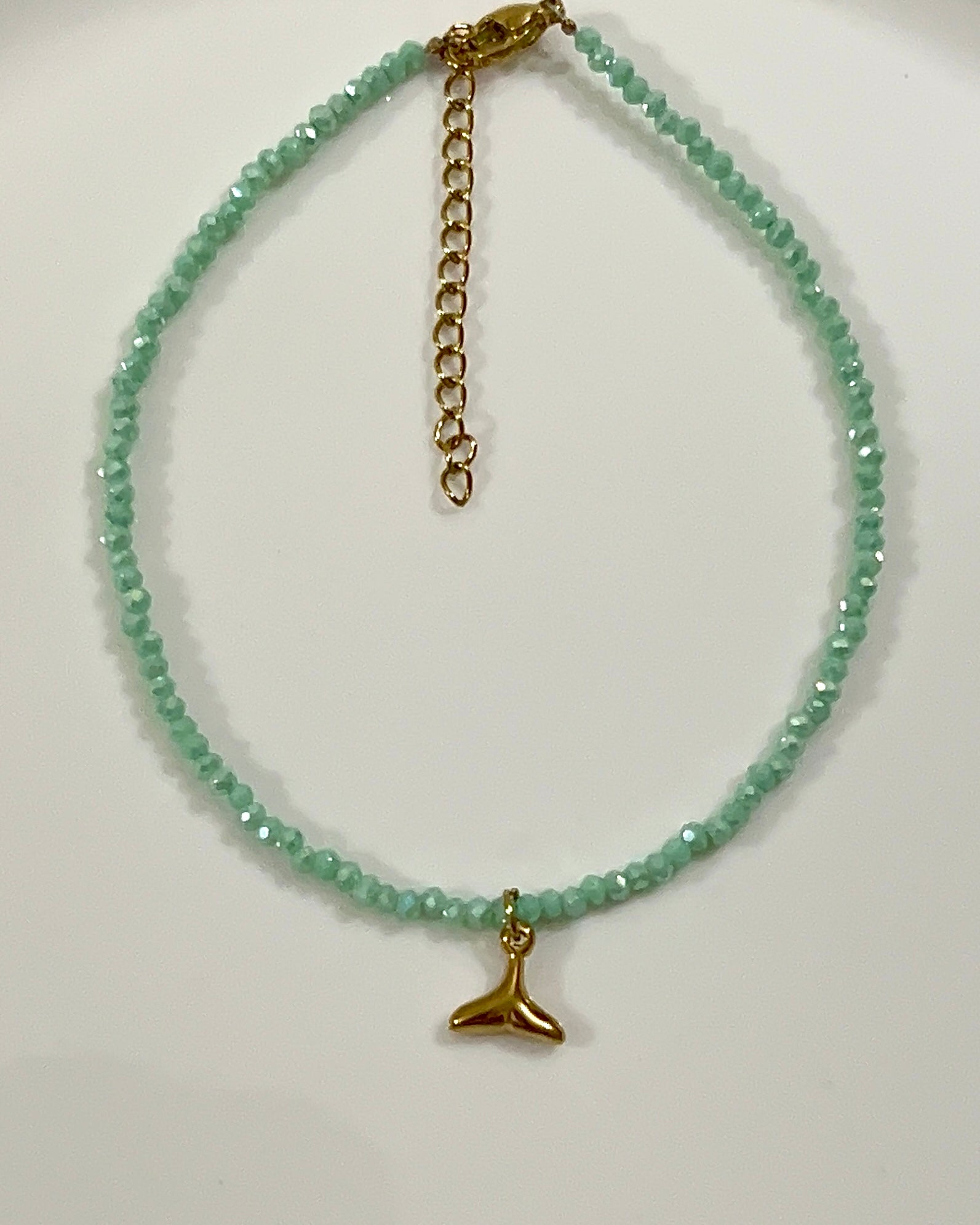 tail sea green anklet