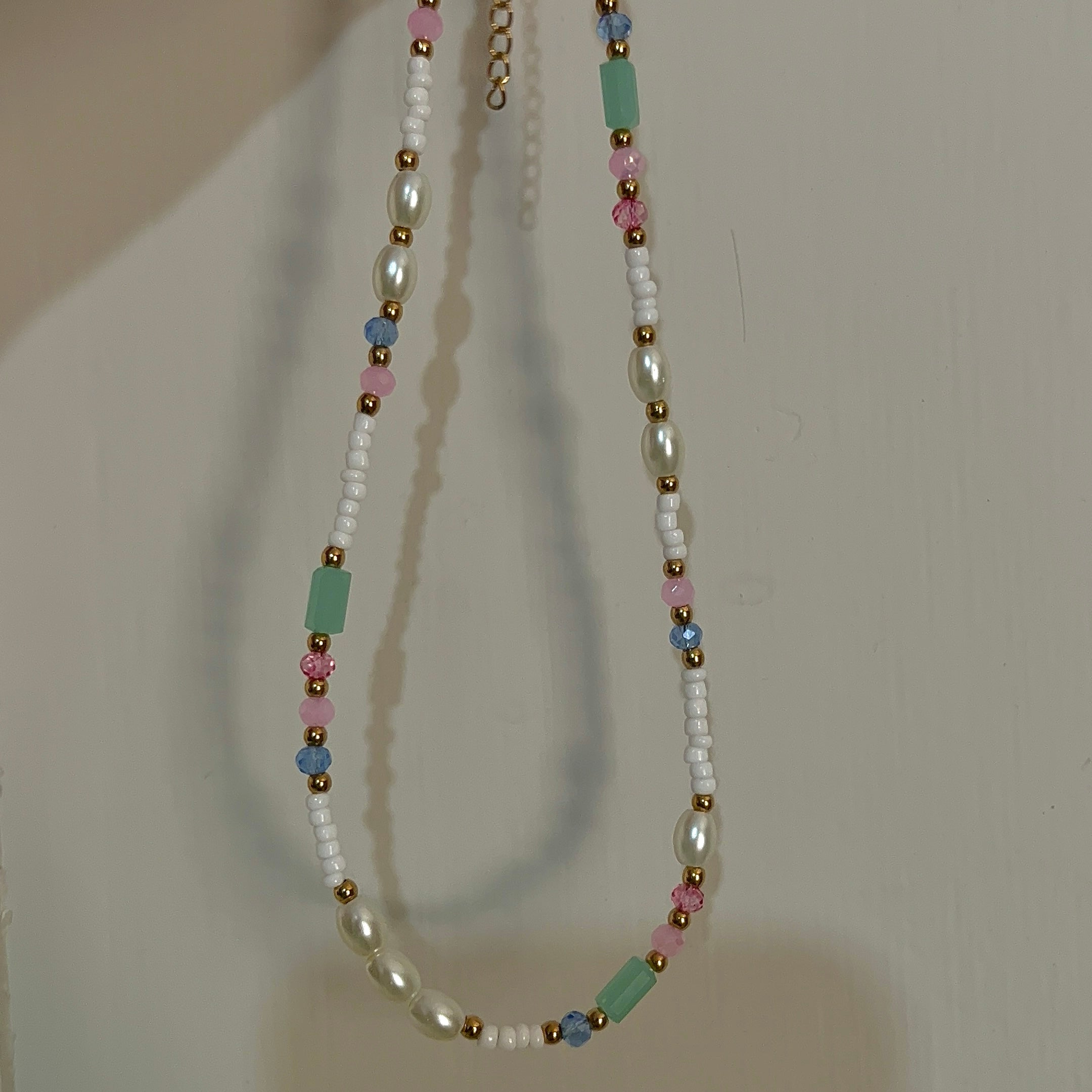 colourful seedy beedy necklace