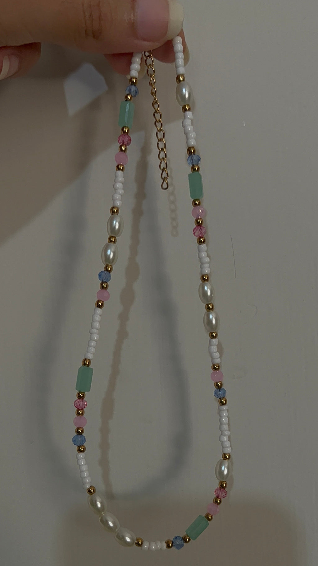 colourful seedy beedy necklace